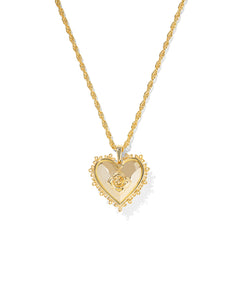 Kendra Scott Mallory Rose Locket Short Pendant Necklace in Gold