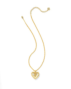 Kendra Scott Mallory Rose Locket Short Pendant Necklace in Gold