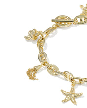 Load image into Gallery viewer, Kendra Scott Parker Gold Charm Bracelet in Freshwater Cultured Pearl