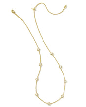 Load image into Gallery viewer, Kendra Scott Jane Gold Strand Necklace in White Enamel