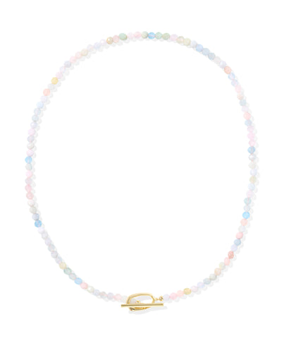 Kendra Scott Sylvia Gold Strand Necklace in Morganite Ombre