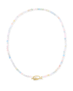 Kendra Scott Sylvia Gold Strand Necklace in Morganite Ombre