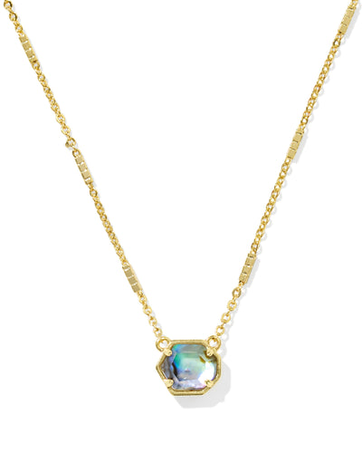 Kendra Scott Mabel Gold Pendant Necklace in Abalone Shell