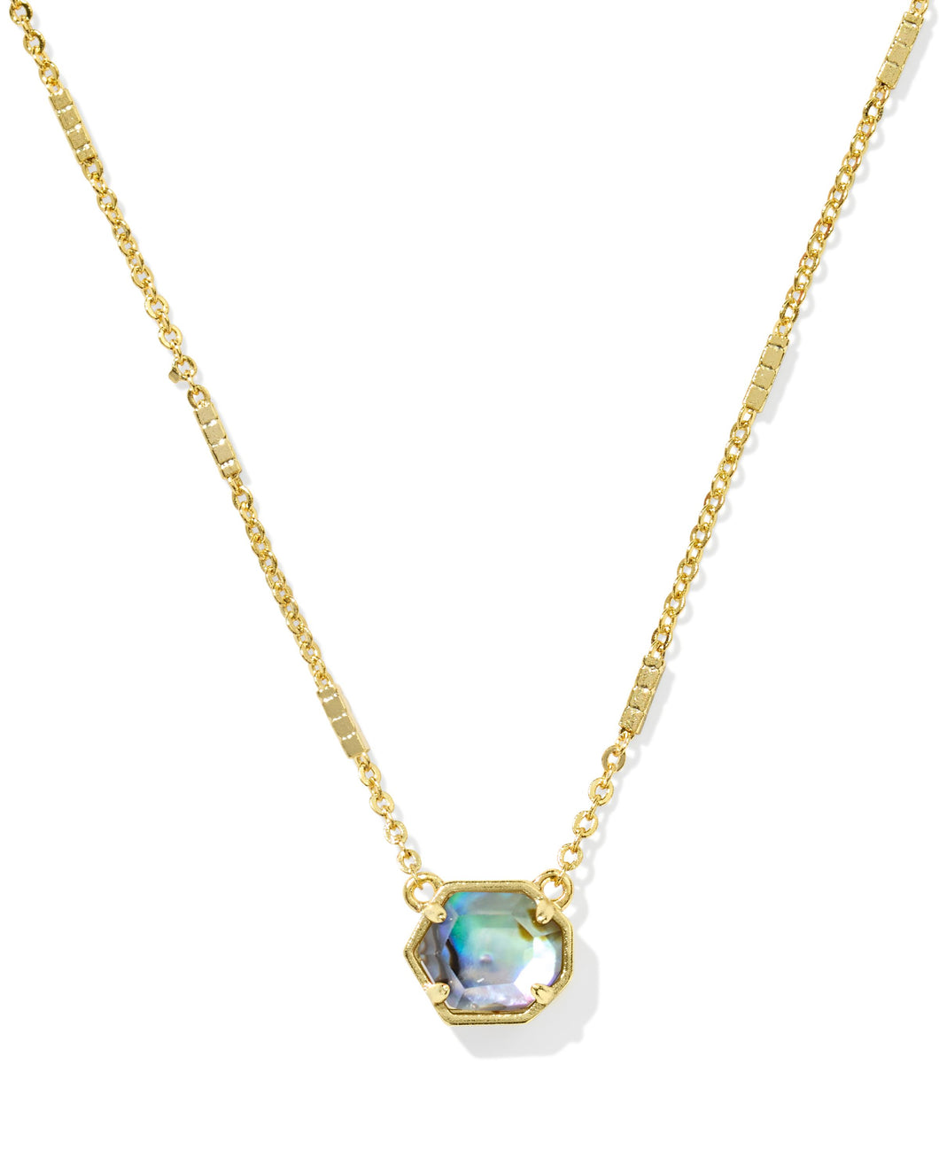 Kendra Scott Mabel Gold Pendant Necklace in Abalone Shell