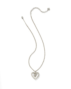 Kendra Scott Mallory Rose Locket Short Pendant Necklace in Silver