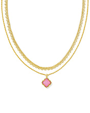 Load image into Gallery viewer, Kendra Scott Mallory Rose Gold Multi Strand Necklace in Blush Ivory Mother of Pearl