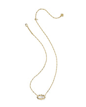 Load image into Gallery viewer, Kendra Scott Elisa Scallop Frame Gold Short Pendant Necklace in Natural Mother of Pearl