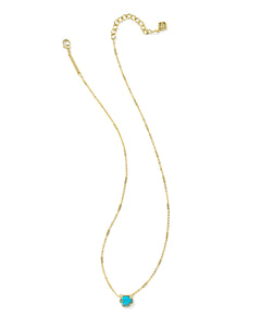 Kendra Scott Mabel Gold Pendant Necklace in Bronze Veined Turquoise