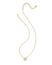 Load image into Gallery viewer, Kendra Scott Bella Gold Short Pendant Necklace in White Crystal