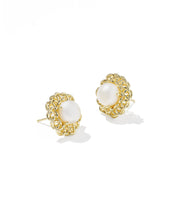 Load image into Gallery viewer, Kendra Scott Gabriella Pearl Stud Earrings in Gold
