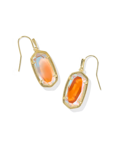 Kendra Scott Gold Dani Earrings - Dichroic Glass