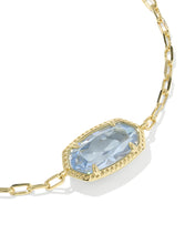 Load image into Gallery viewer, Kendra Scott Elaina Luxe Gold Chain Bracelet in Light Blue