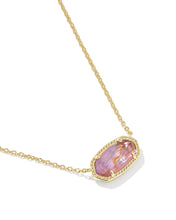 Load image into Gallery viewer, Kendra Scott Elisa Gold Pendant Necklace in Mauve Illusion