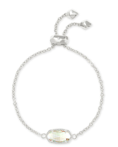 Kendra Scott Elaina Silver Chain Bracelet in Dichroic Glass