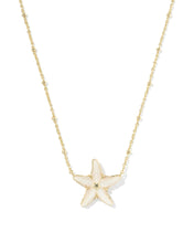 Load image into Gallery viewer, Kendra Scott Parker Starfish Gold Short Pendant Necklace in Natural Mother of Pearl