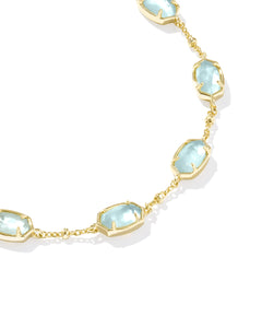 Kendra Scott Emilie Gold Chain Bracelet in Light Blue Illusion