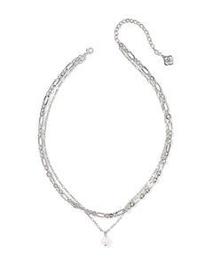 Kendra Scott Ashton Silver Multi Strand Necklace in Freshwater Cultured Pearl