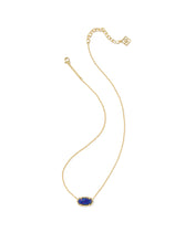 Load image into Gallery viewer, Kendra Scott Elisa Gold Pendant Necklace in Indigo Kyocera Opal