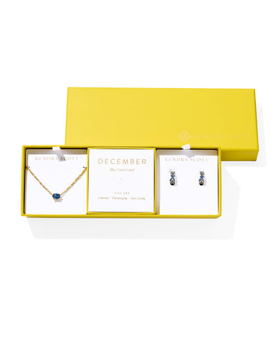 Kendra Scott Cailin Birthstone Gift Set in Blue Violet Crystal