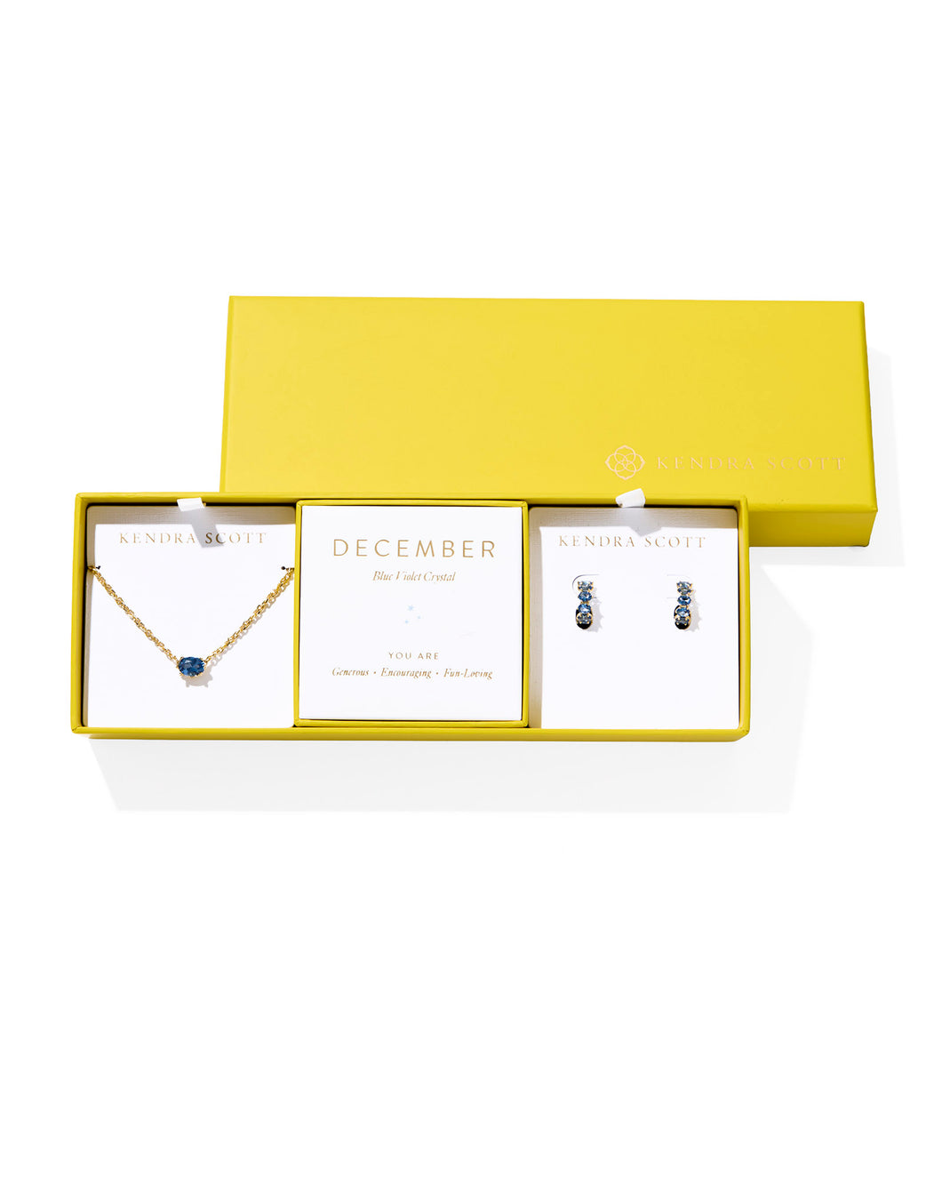Kendra Scott Cailin Birthstone Gift Set in Blue Violet Crystal