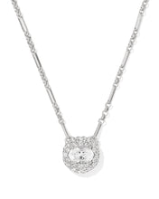 Load image into Gallery viewer, Kendra Scott Bella Silver Short Pendant Necklace in White Crystal