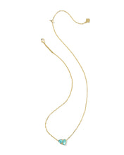 Load image into Gallery viewer, Kendra Scott Tatum Gold Short Pendant Necklace in Blue Mix