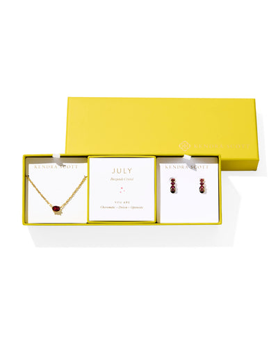 Kendra Scott Cailin Birthstone Gift Set in Burgundy