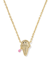 Load image into Gallery viewer, Kendra Scott Ice Cream Gold Short Pendant Necklace in Pastel Pink Mother of Pearl