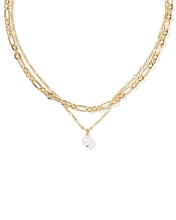 Load image into Gallery viewer, Kendra Scott Ashton Gold Multi Strand Necklace in Freshwater Cultured Pearl
