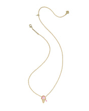 Load image into Gallery viewer, Kendra Scott Ice Cream Gold Short Pendant Necklace in Pastel Pink Mother of Pearl
