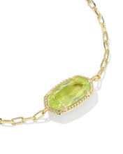Load image into Gallery viewer, Kendra Scott Elaina Luxe Gold Chain Bracelet in Light Green