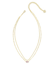 Load image into Gallery viewer, Kendra Scott Emilie Gold Multi Strand Necklace in Purple Amethyst