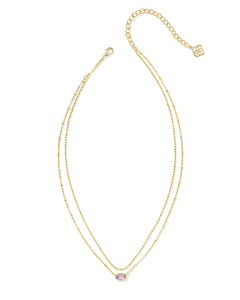 Kendra Scott Emilie Gold Multi Strand Necklace in Purple Amethyst