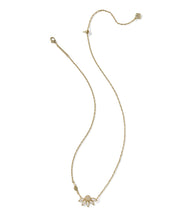 Load image into Gallery viewer, Kendra Scott Anya Flower Gold Short Pendant Necklace in Ivory Mix