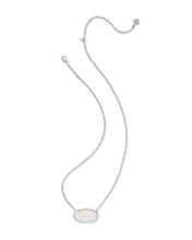 Load image into Gallery viewer, Kendra Scott Elisa Statement Short Pendant Necklace - Iridescent Drusy - Silver