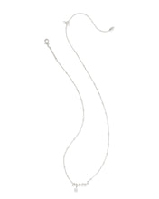 Load image into Gallery viewer, Kendra Scott Mom Silver Crystal Short Pendant Necklace in White CZ