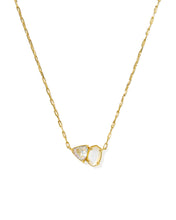 Load image into Gallery viewer, Kendra Scott Tatum Gold Short Pendant Necklace in Neutral Mix