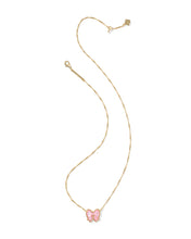 Load image into Gallery viewer, Kendra Scott Haley Gold Bow Short Pendant Necklace in Blush Ivory Mother of Pearl