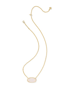 Kendra Scott Elisa Statement Short Pendant Necklace - Iridescent Drusy - Gold