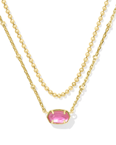 Kendra Scott Emilie Gold Multi Strand Necklace in Azalea Illusion