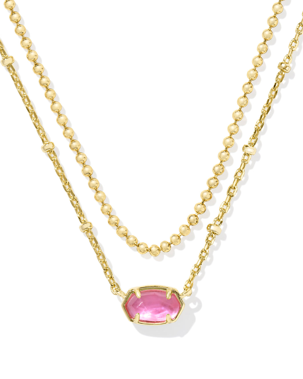 Kendra Scott Emilie Gold Multi Strand Necklace in Azalea Illusion