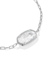 Load image into Gallery viewer, Kendra Scott Elaina Luxe Silver Chain Bracelet in White Crystal
