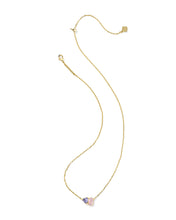 Load image into Gallery viewer, Kendra Scott Tatum Gold Short Pendant Necklace in Purple Mix