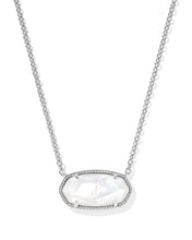 Load image into Gallery viewer, Kendra Scott Elisa Statement Short Pendant Necklace - Ivory Mother of Pearl - Silver