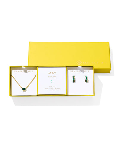 Kendra Scott Cailin Birthstone Gift Set in Green Crystal