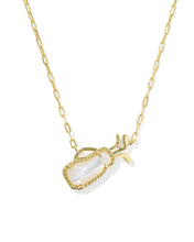 Load image into Gallery viewer, Kendra Scott Golf Gold Short Pendant Necklace in Ivory Mother of Pearl