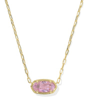 Load image into Gallery viewer, Kendra Scott Elisa Luxe Gold Short Pendant Necklace in Light Pink