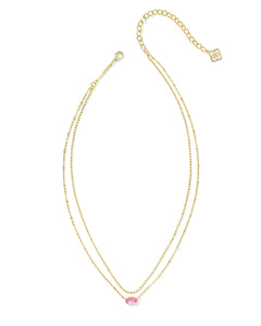 Kendra Scott Emilie Gold Multi Strand Necklace in Azalea Illusion