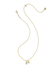 Load image into Gallery viewer, Kendra Scott Mini Elisa and Dira Gold Necklace in Blue Lab Grown Opal