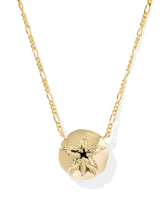 Kendra Scott Sand Dollar Gold Short Pendant Necklace in Natural Mother of Pearl